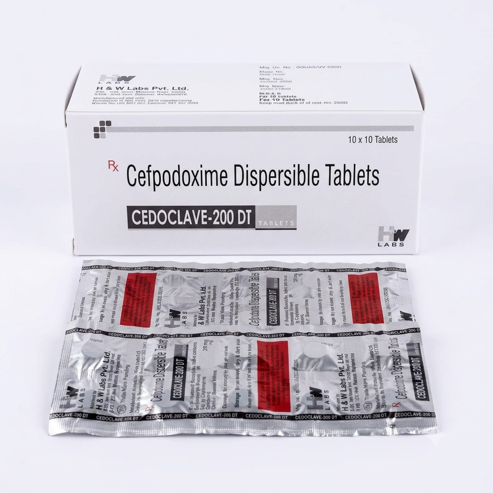 CEDOCLAVE-200 Cefpodoxime Dispersible Tablets 