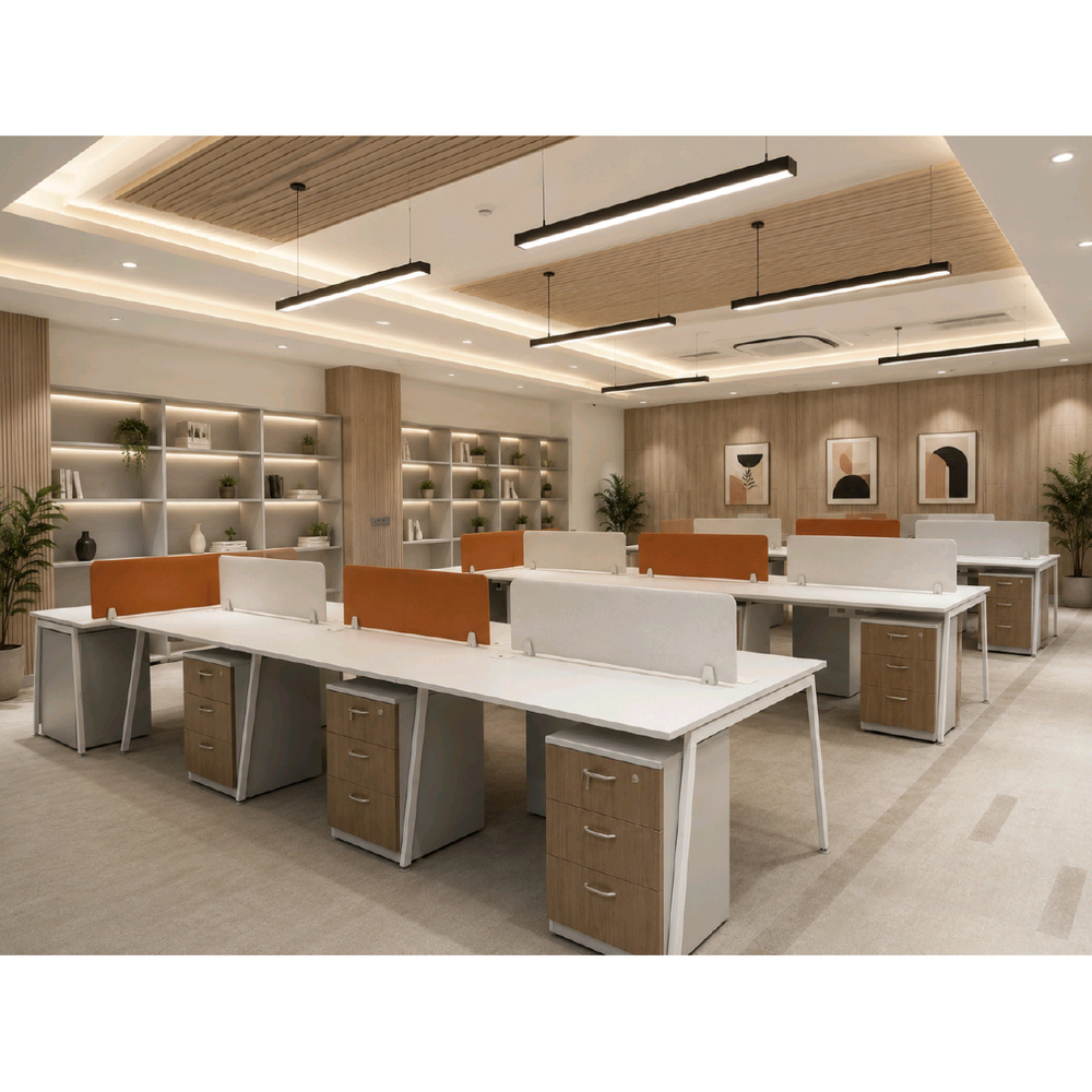 Modern Back To Back Office Workstation