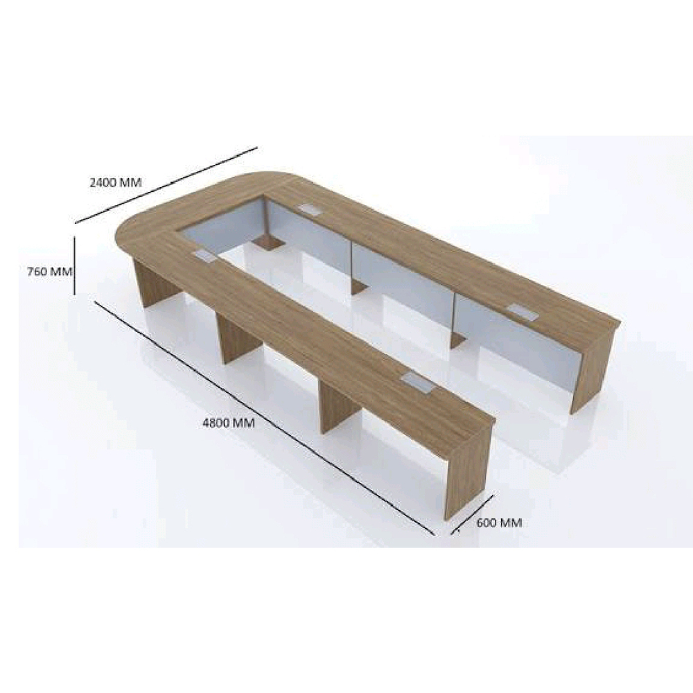 U Shaped Wooden Conference Table
