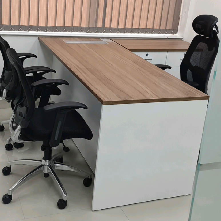 L Shape Wooden Meating Table