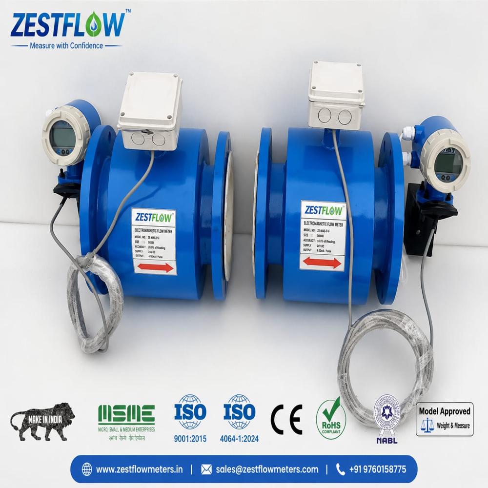Remote Type Electromagnetic Flow Meter - Accuracy: 0.5 %