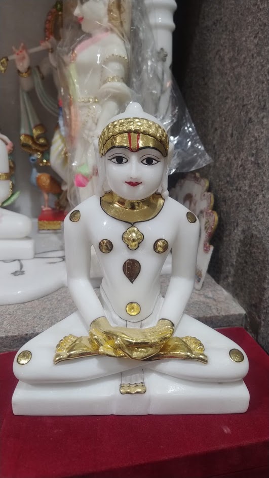 Marble Mahavira Statue  