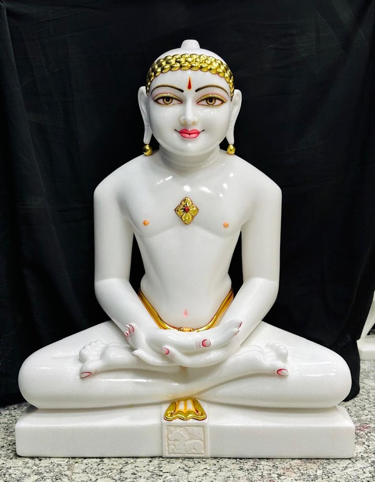 Marble Mahavira Statue  