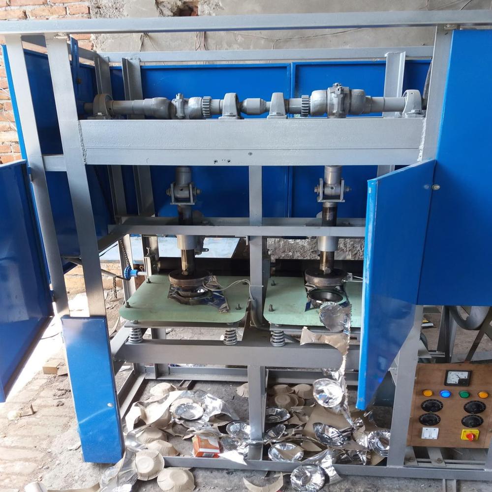 Fully automatic double die paper plate making machine