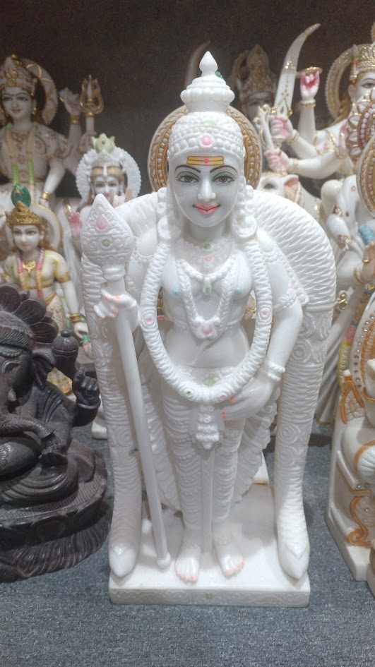 Marble Murugan Statue