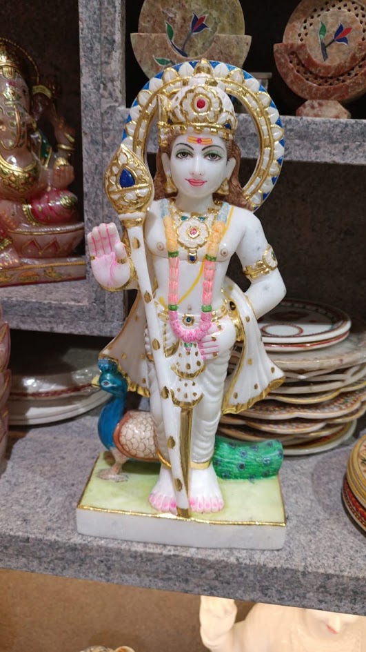 Marble Murugan Statue