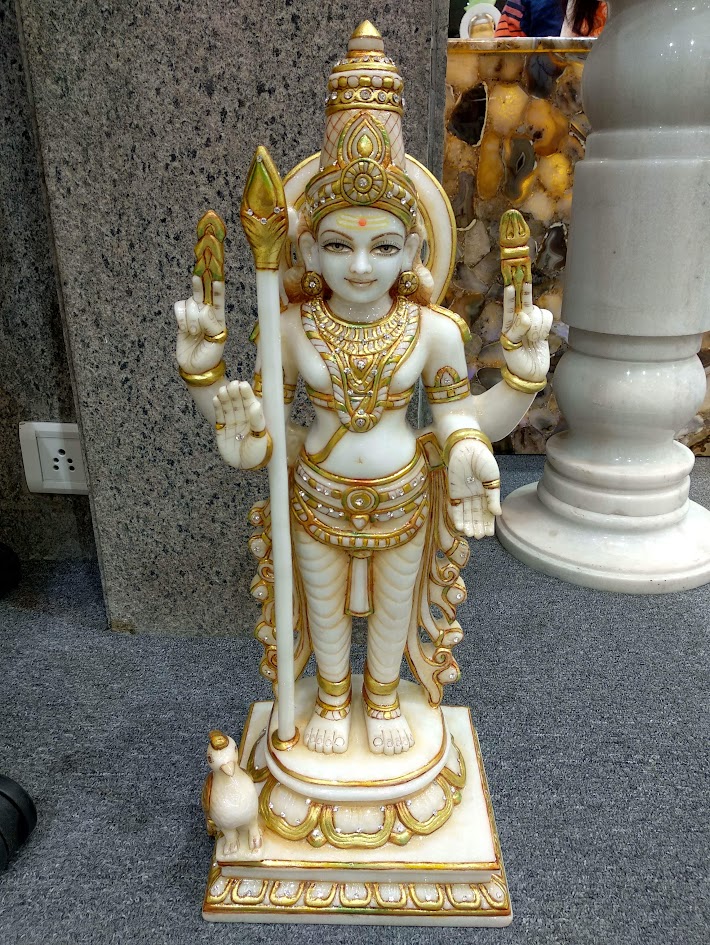 Marble Murugan Statue