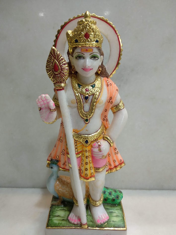 Marble Murugan Statue