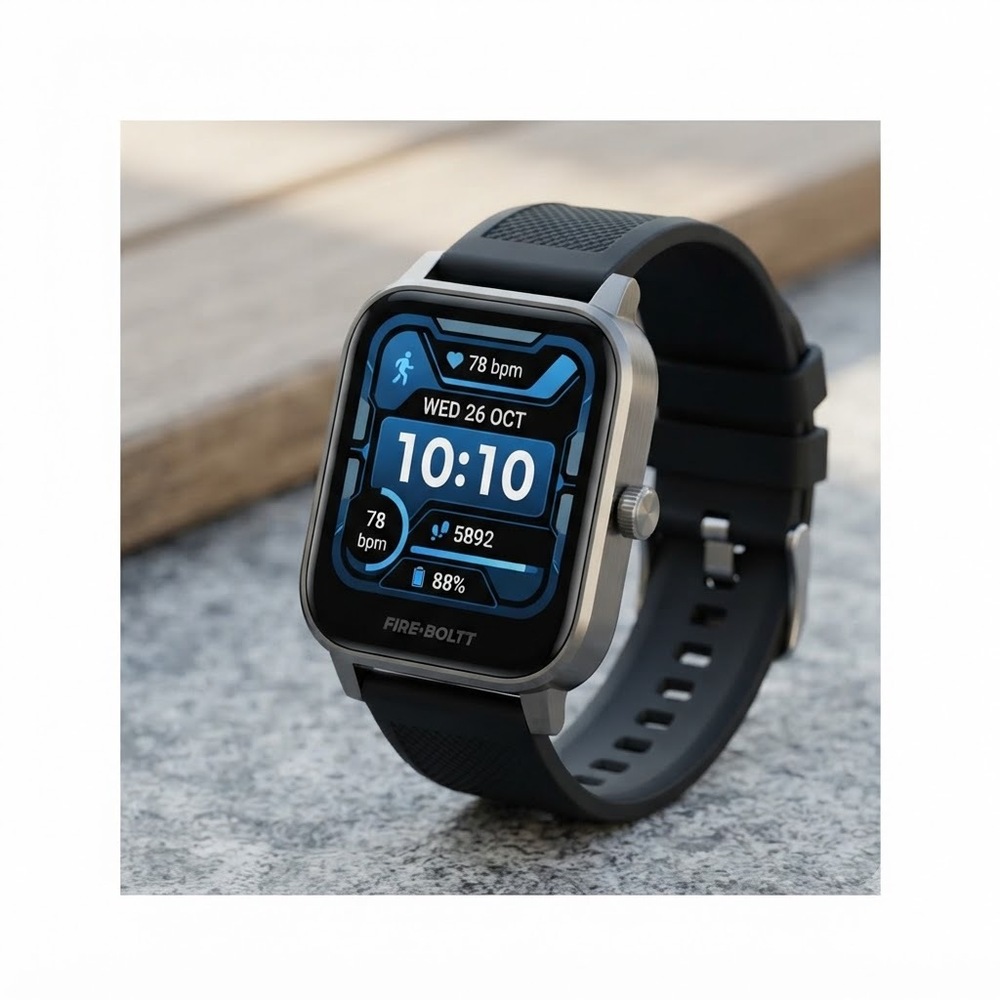 Fireboltt Ring 3 Watch - Color: Black