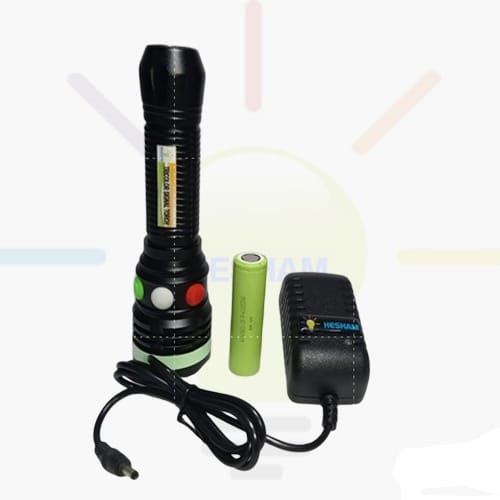 Rechargeable Magnet Base Tri Colour Torch 003