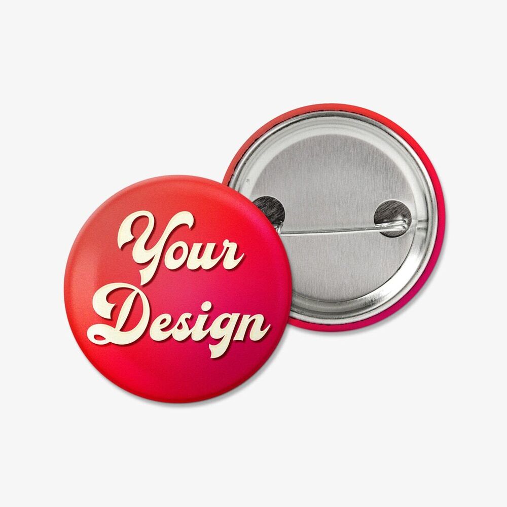 Customized Badges - Brass Zinc Alloy Metal, Custom Size, Multicolor, Glossy Matt Antique Finish, Safety Pin Butterfly Clutch Magnet Attachments, Eco-friendly Durable Rust-proof