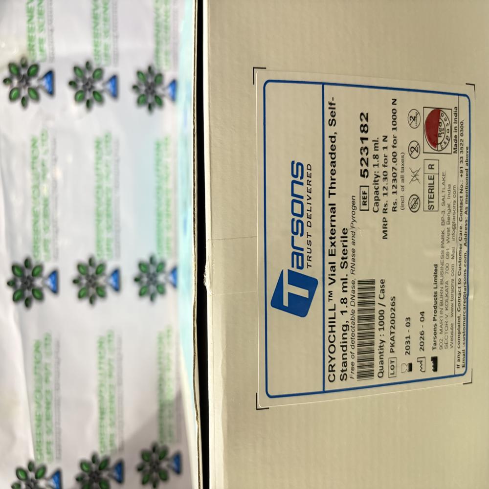 Tarson Cryochill Vial External Threaded Self-Standing Sterile 1.8ml