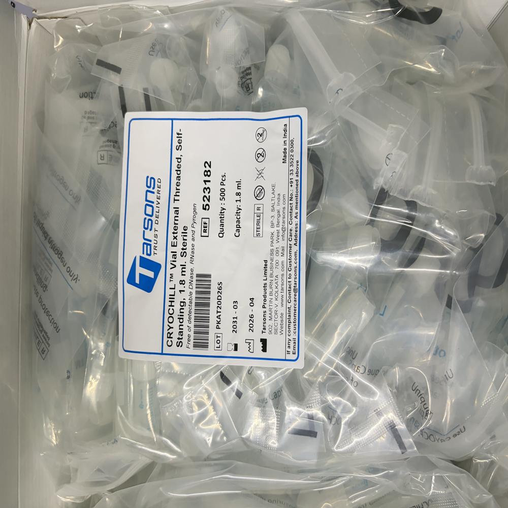 Tarson Cryochill Vial External Threaded Self-Standing Sterile 1.8ml