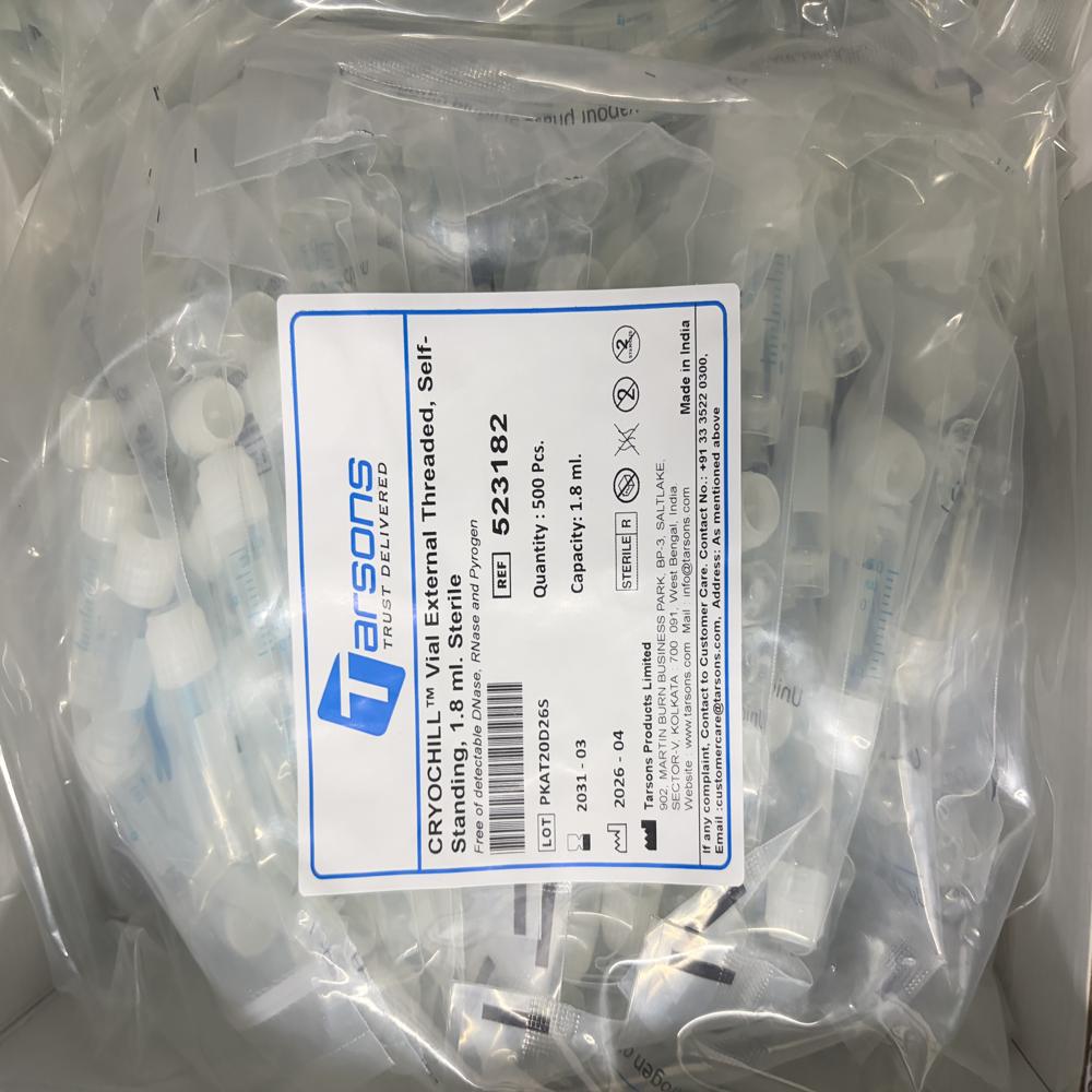 Tarson Cryochill Vial External Threaded Self-Standing Sterile 1.8ml