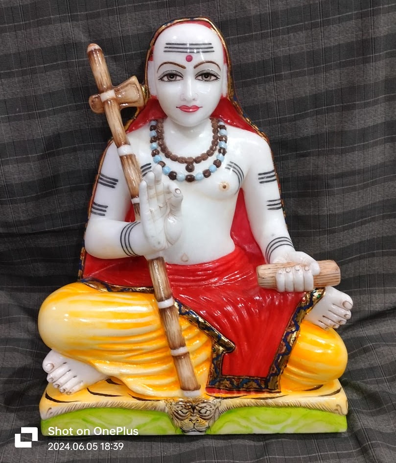 Marble Shankaracharya Statue 