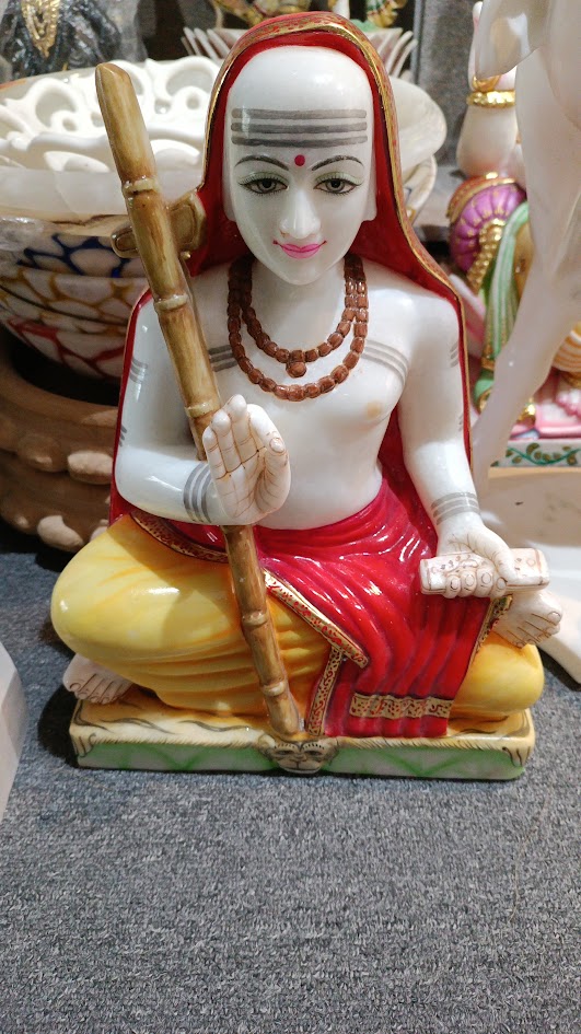 Marble Shankaracharya Statue 