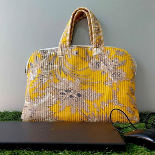 15x11 Yellow Printed Laptop Bag