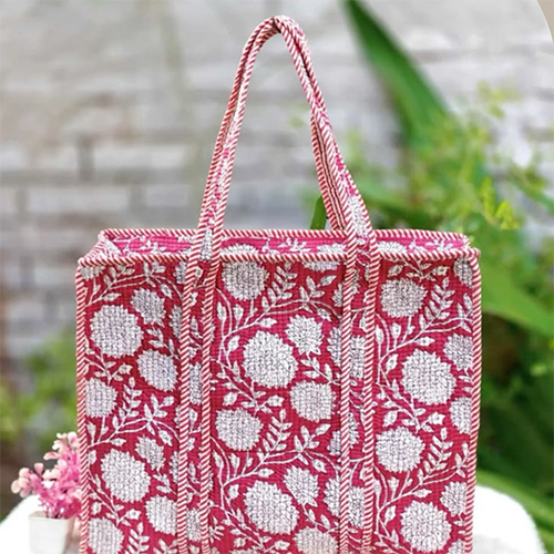 Floral Print Tote Bag