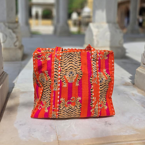 Lucky Tiger Print Tote Bag