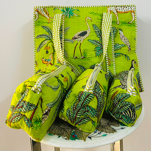 Jungle Print Tote Bag Set
