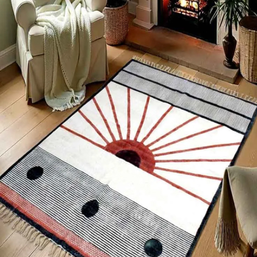 Hand Block Printed Rug