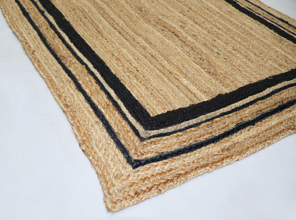 JR09A Natural Woven Jute Rug