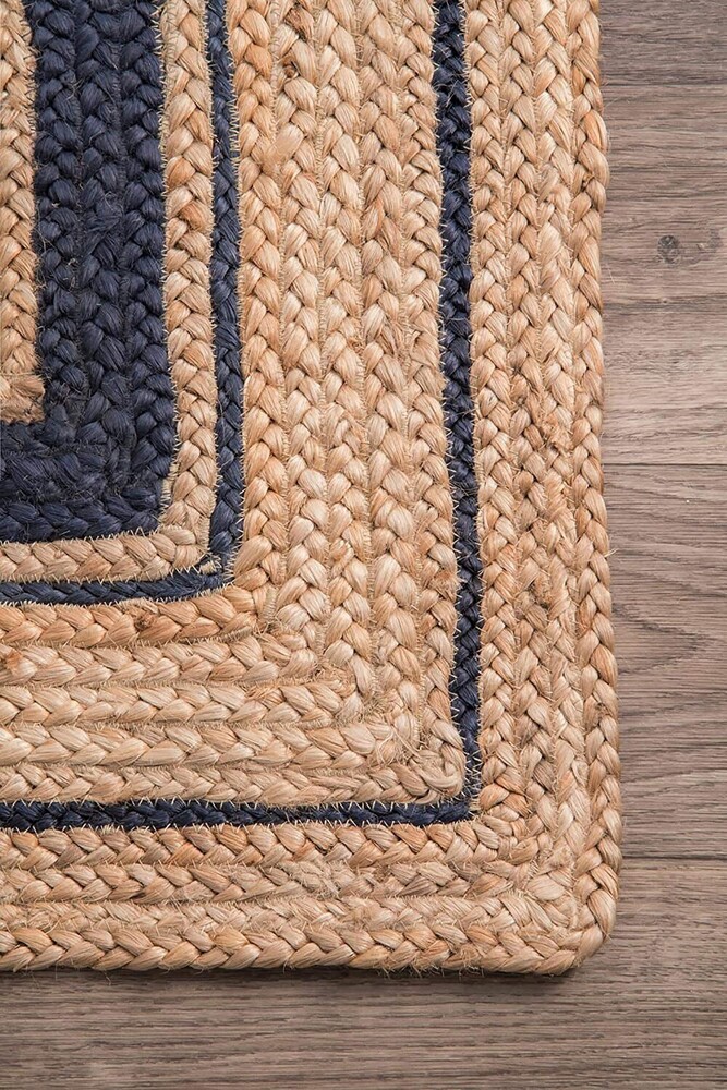 JR09A Natural Woven Jute Rug