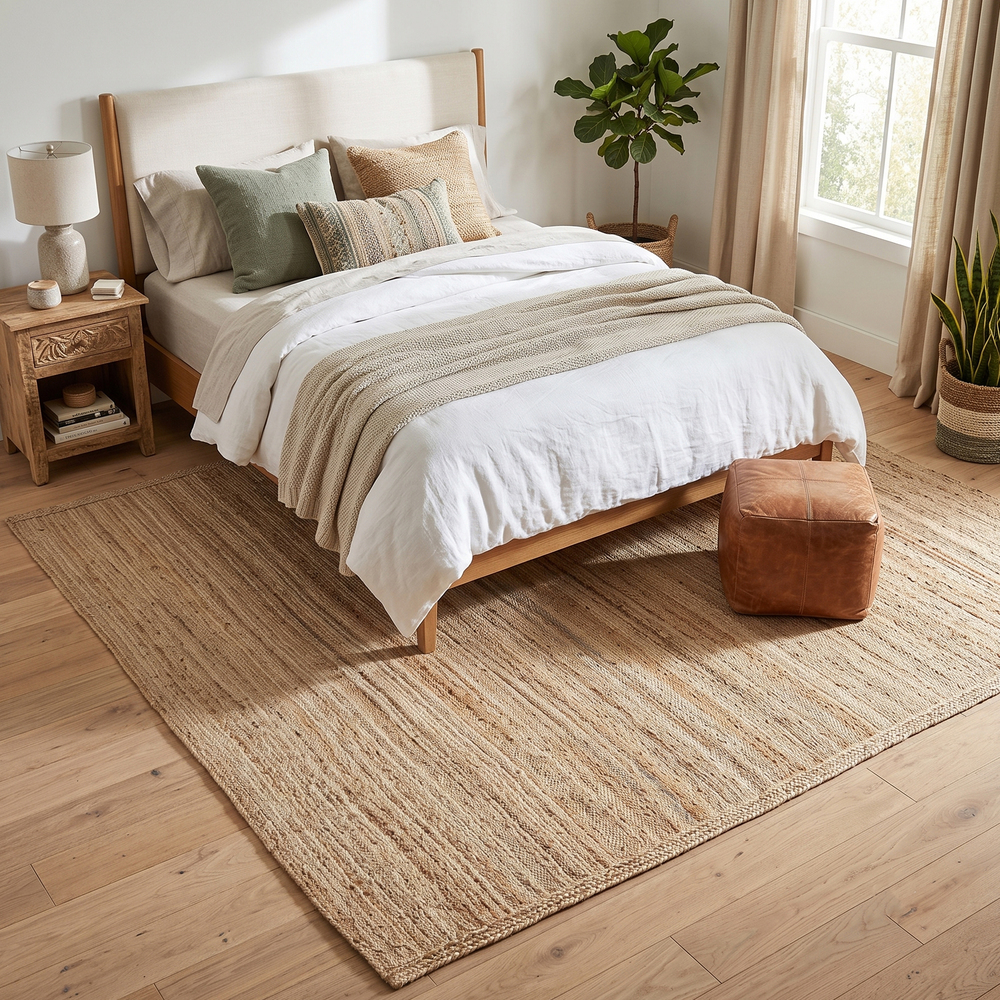 JR02 Natural Jute Runner Rug