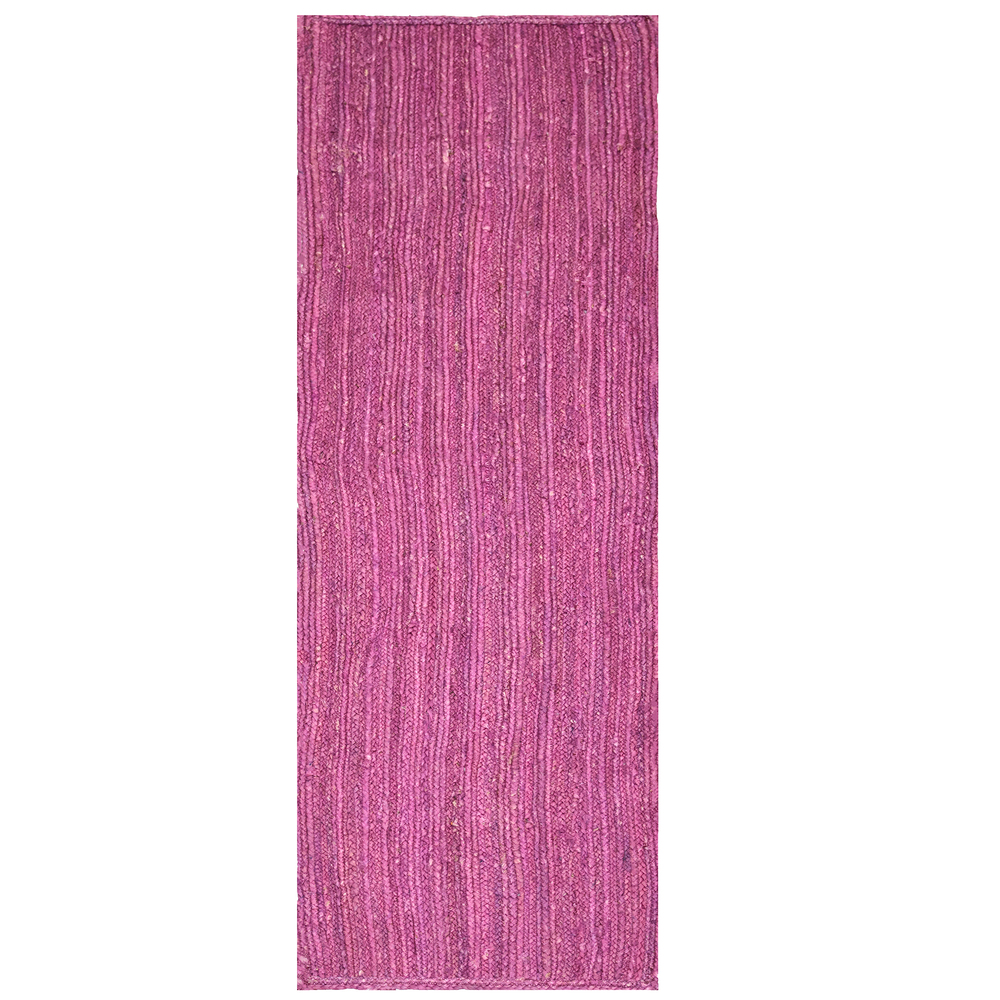 JR02 Purple Hand Braided Jute Runner Rug