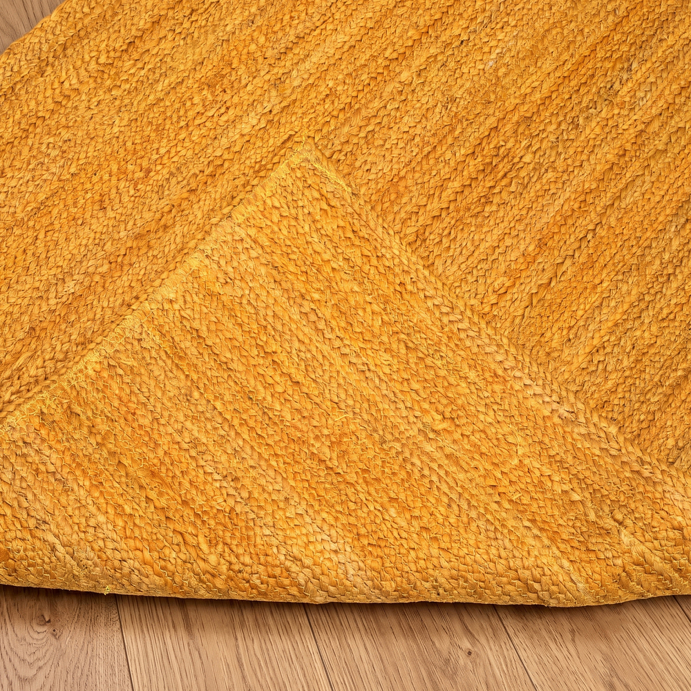 JR02 Yellow Handmade Jute Rug