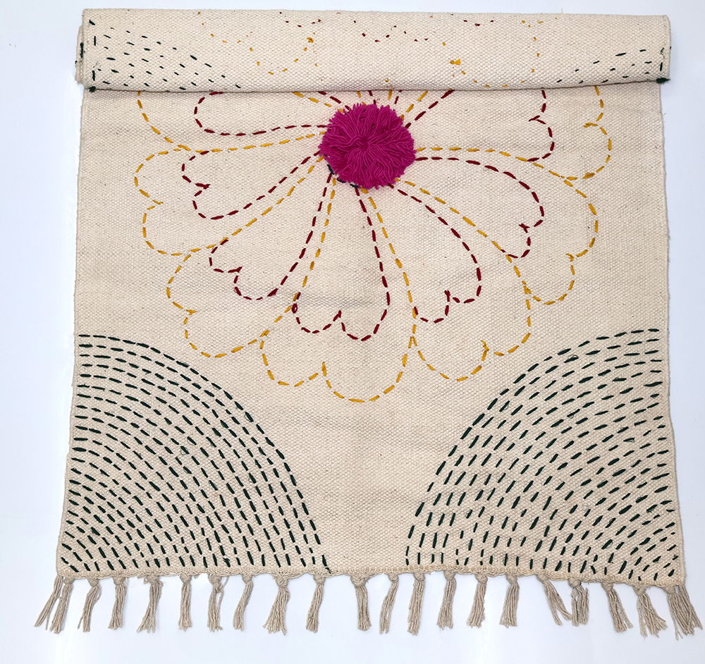 KN02 Hand Block Cotton Kantha Rug