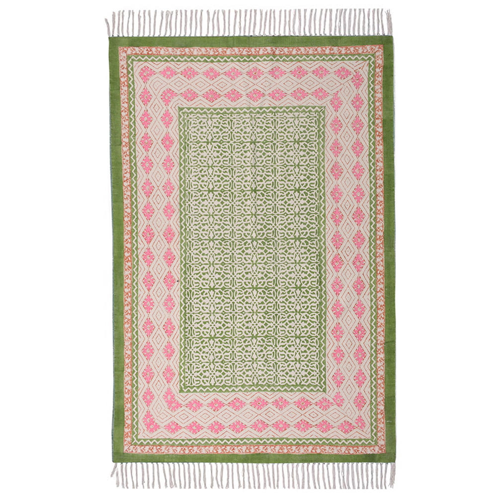 RTH11 Block Printed Cotton Rug