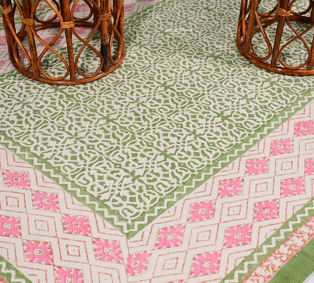 RTH11 Block Printed Cotton Rug