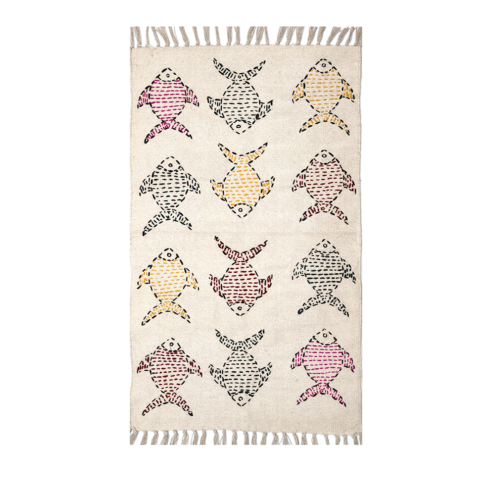 KN03 Handmade Kantha Cotton Rug