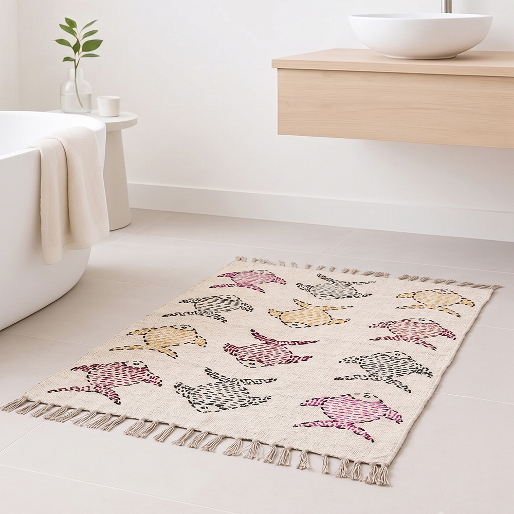 KN03 Handmade Kantha Cotton Rug