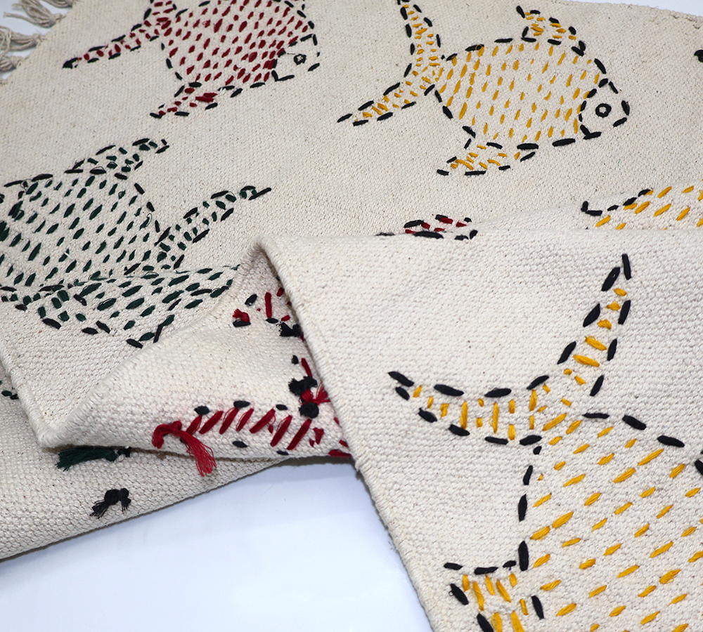 KN03 Handmade Kantha Cotton Rug