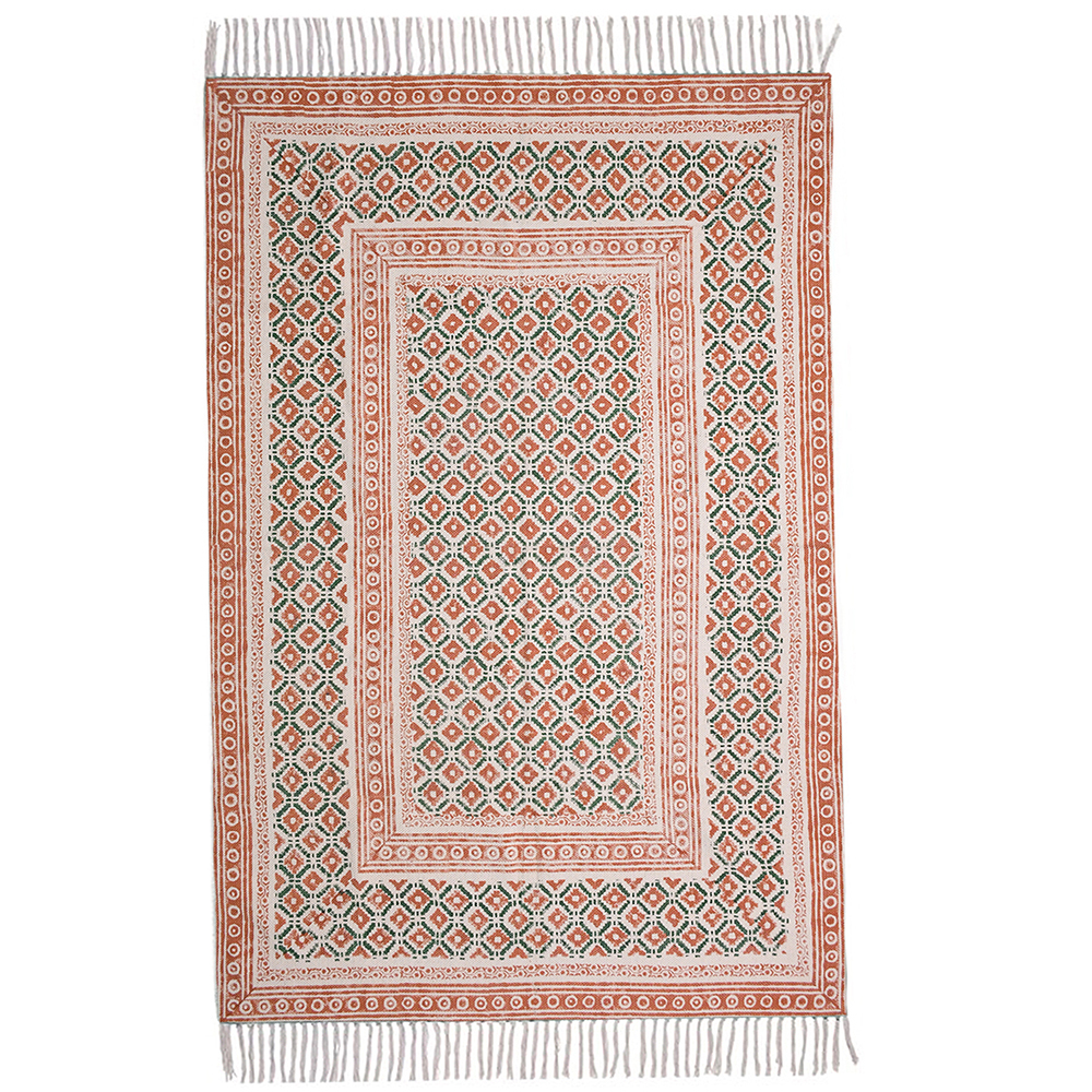 RTH06 Cotton Block Printed Rug