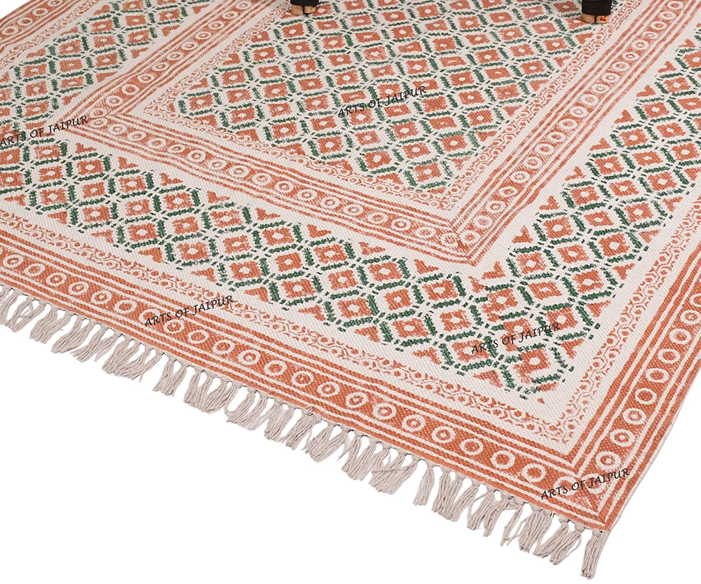 RTH06 Cotton Block Printed Rug