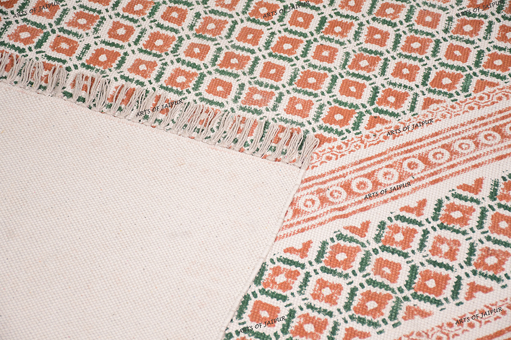 RTH06 Cotton Block Printed Rug