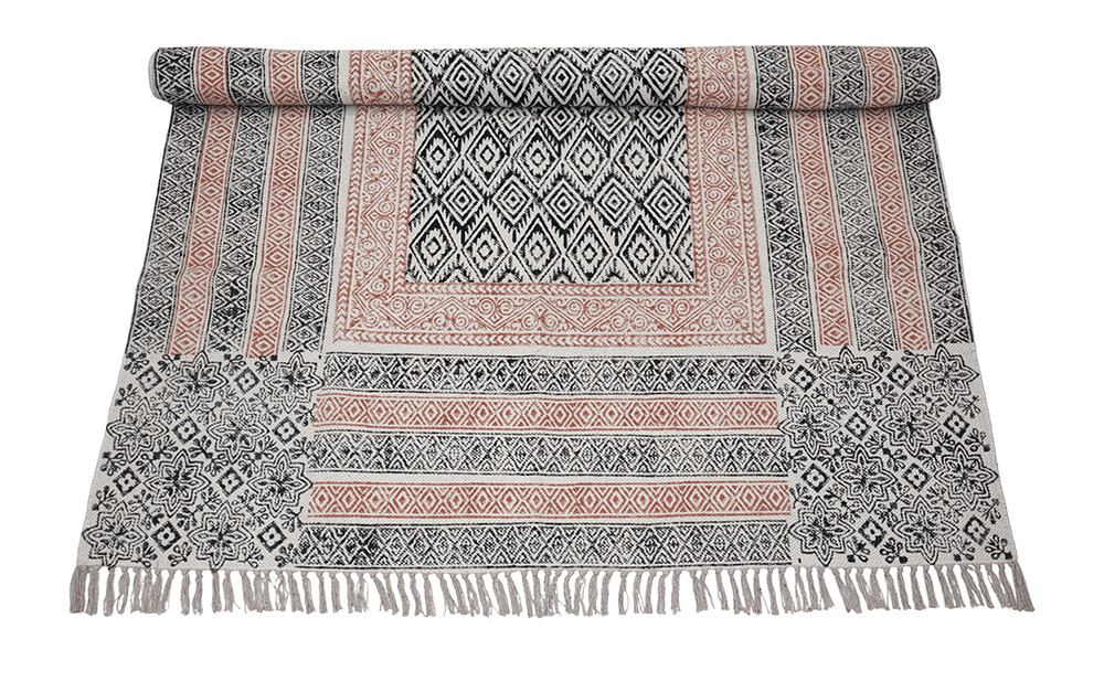 RTH07 Designer Block Printed Rug