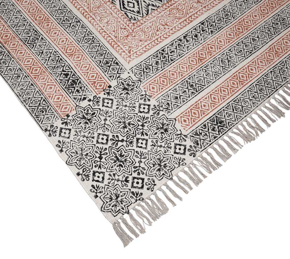 RTH07 Designer Block Printed Rug