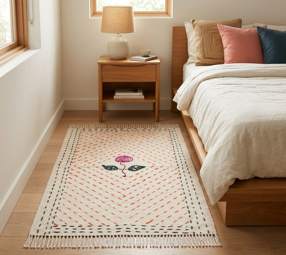 KN01 Hand Stitched Cotton Kantha Rug