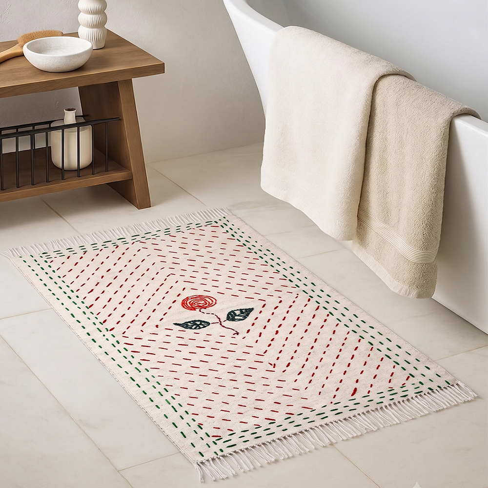 KN01 Hand Stitched Cotton Kantha Rug