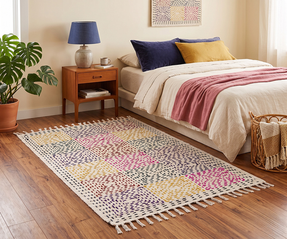 KN04 Handmade Cotton Kantha Rug