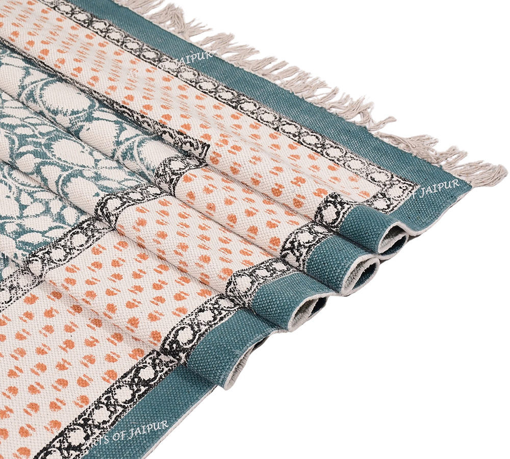RTH08 Hand Block Printed Cotton Rug