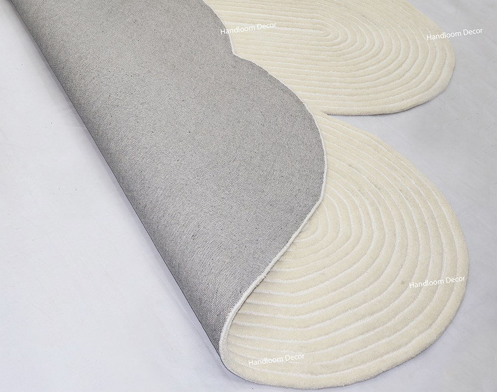 CR26 Ivory Off White Handmade Tufted Rug