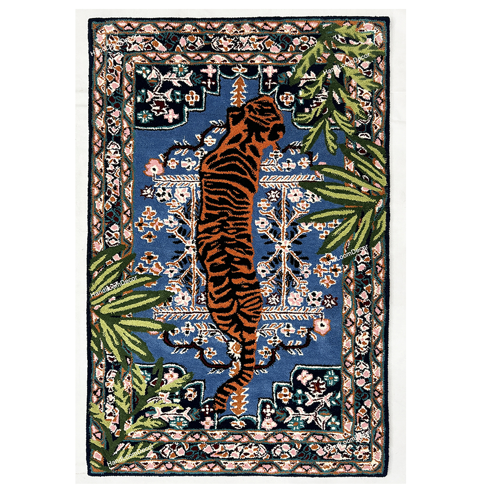 CR06 Anime Tiger Print Hand Tufted Rug