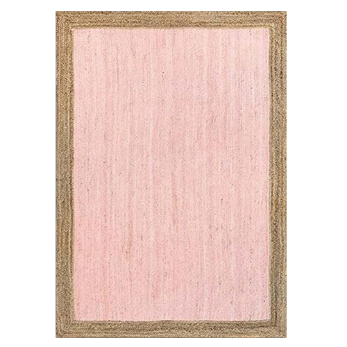 Hand Woven Light Pink Jute Rug