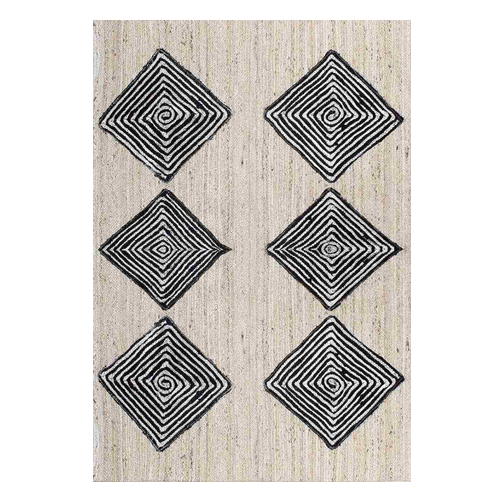 Hand Woven Diamond Jute Rug