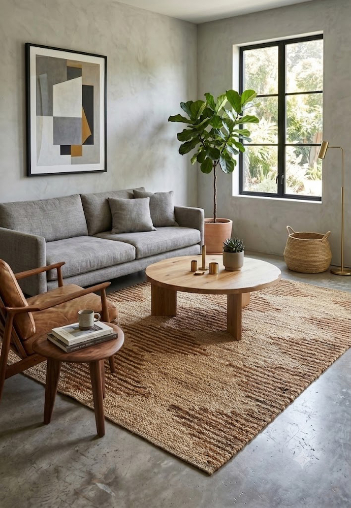 JR87 Natural Boho Geometric Tribal Rug